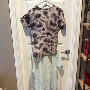 Hurley T-Shirt bundle: Grey & Black and Light Blue Shirt Set.